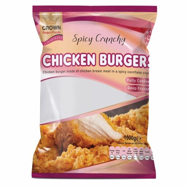 Crown Spicy Crunchi Chicken Burgers 1000g