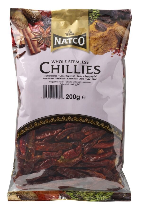 NATCO Whole Steamless Chillies 200g